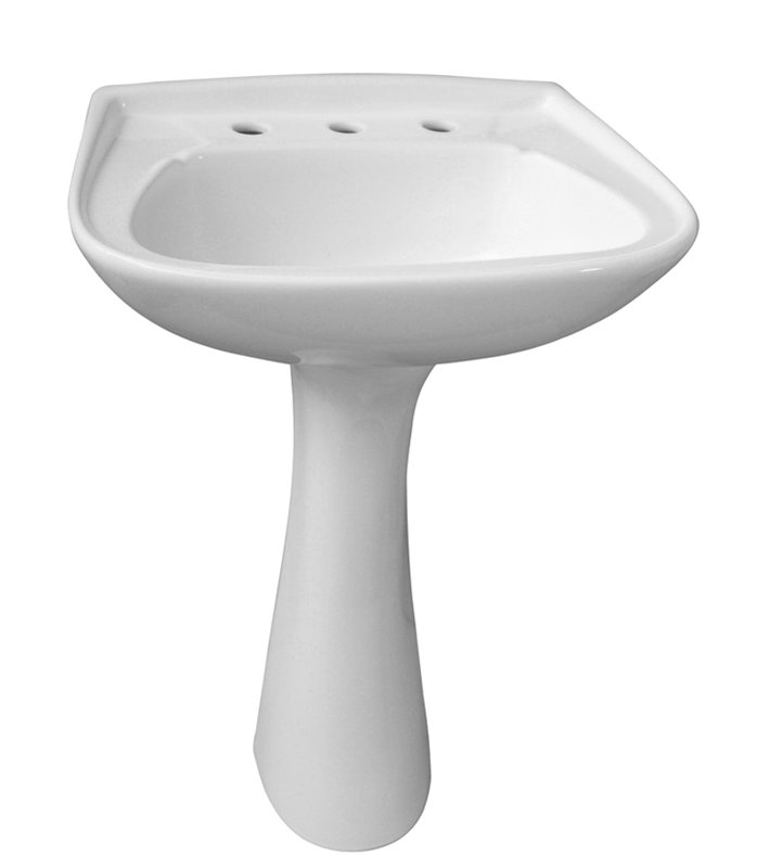 Barclay Hartford 34.125'' Tall White Vitreous China Oval Pedestal